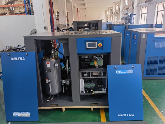 Shanghai Rotorcomp LGCD-75DC Compressore d'aria a vite di raffreddamento dell'aria con Max.Pressure di lavoro 0,7-1,3 MPA e 3,60-2,40 M3/Min Consegna di aria libera